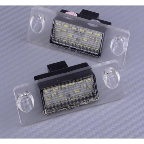 CITALL 2pcs 18 LED 12V DC 2 pin Plastic License Plate Lights Tail Lamp 5000H for Audi A4 B5 1995 1996 1997 1998 1999 2000 2001