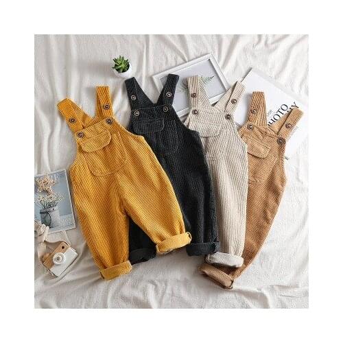 Childrens Overalls 2020 Autumn New Baby Boys and Girls Korean Style Corduroy Overalls Baby Jumpsuits Kids Boys Casual Bodysuit