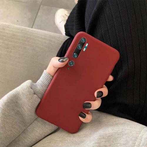 For Xiaomi Mi Note 10 Lite Case Soft Matte Silicone Slim Protective Back Cover Case for xiaomi mi note 10 lite note10 lite shell