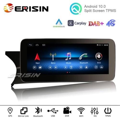 Erisin 2645 10.25" Android 10 OEM Auto Radio CD Car Stereo For Mercedes BENZ C-Class W204 WiFi 4G IPS GPS Sat Wireless CarPlay
