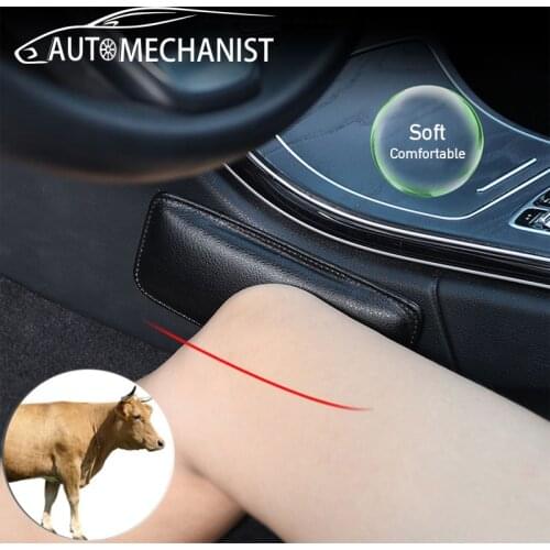 Leather Knee Pad Cushion for Car Interior Pillow Comfortable Memory Foam Car Leg Pad Mat Thigh Support Pillows Auto Accessories