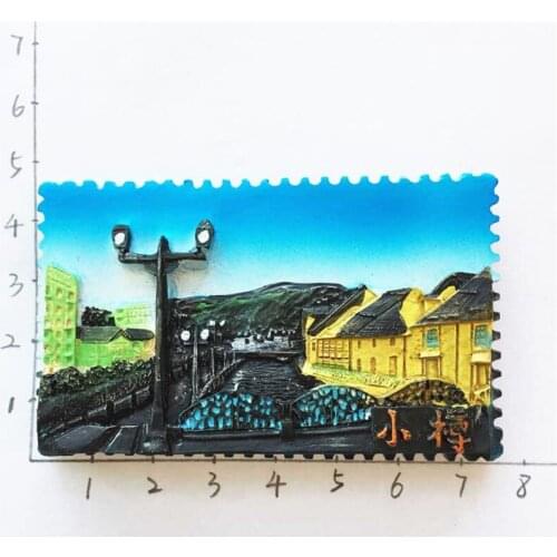 Creative Tourist Souvenirs Fridge Magnets Hokkaido, Japan Sapporo Otaru Canal Magnetic Stickers Refrigerator Stickers