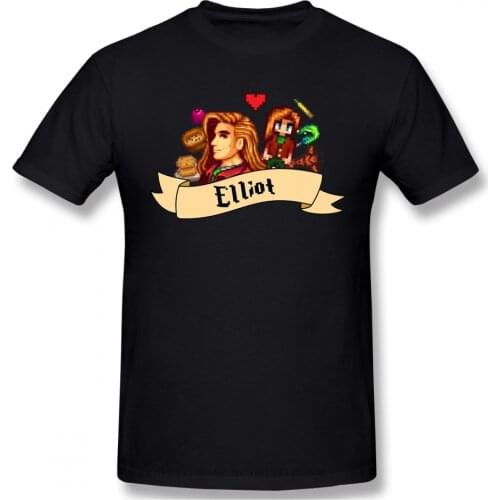 Men Stardew Valley Farm Pelican Town Game T-Shirts Funny Tops Elliot Pure Cotton Tees Harajuku TShirt