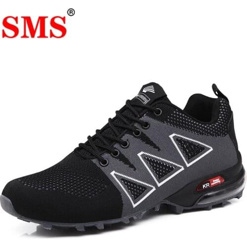 SMS Hiking Shoes Men Mountain Tracking Shoes Sport Shoes Outdoor Breathable Jogging Trekking Sneakers Male Shoes Adult Plus Size