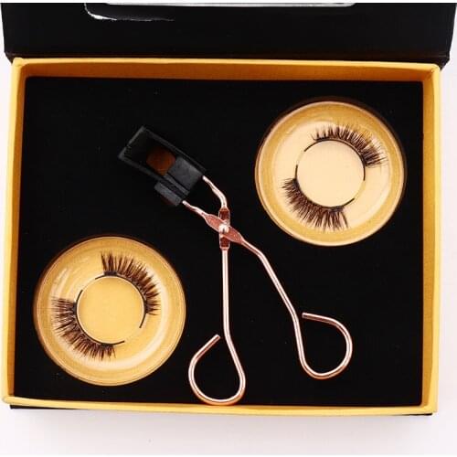 Eyelash Set 2 Pairs Quantum Magnetic False Eyelashes Installed Magnet False Eyelash Curler Glue Free Magnet Eyelashes