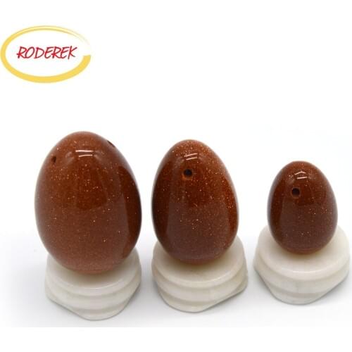 Drilled Jade Yoni Eggs Set For Kegel Jade Egg For Body Massager Natural Stone Massager For Vaginal Exercise