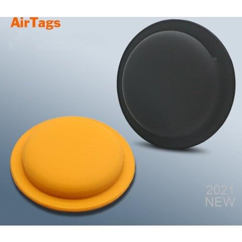New For Apple Airtag Tracker Silicone Case Anti-lost Full Protective Sleeve Back Adhesive Mount Soft Cover Protector Accessories