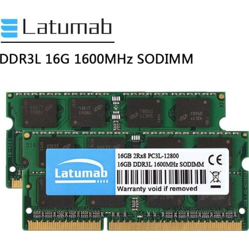 Latumab RAM DDR3L 16GB 32GB 1600MHz Laptop Memory PC3L-12800 SODIMM Memory 1.35V Notebook Memory Memoria DDR3 RAM Module