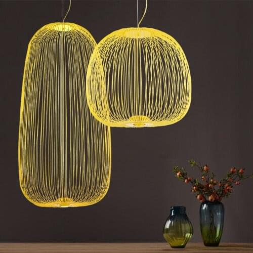 Foscarini Spokes Pendant Lamp Modern Bird Cage Led Pendant Light Kitchen Hanging Lamps Fixtures Dining Room Home Decor Luminaire