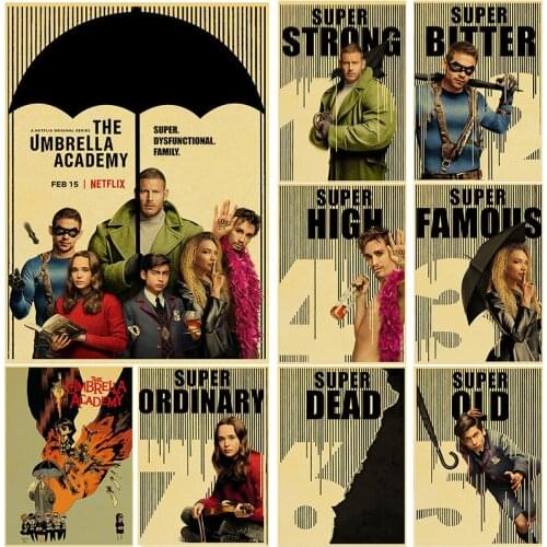 The Umbrella Academy Retro Kraft Paper Printing Posters Super Strong High Dead High Quality Photo for Home Decor Wall Stickers