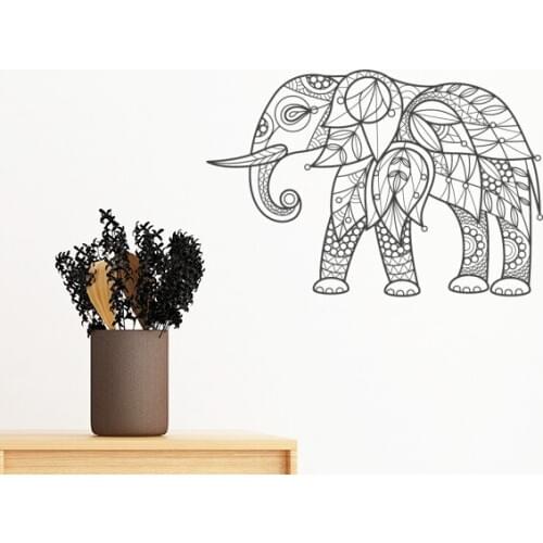 Paint Elephant Friend Tooth Removable Wall Sticker Art Decals Mural DIY Wallpaper for Room Decal