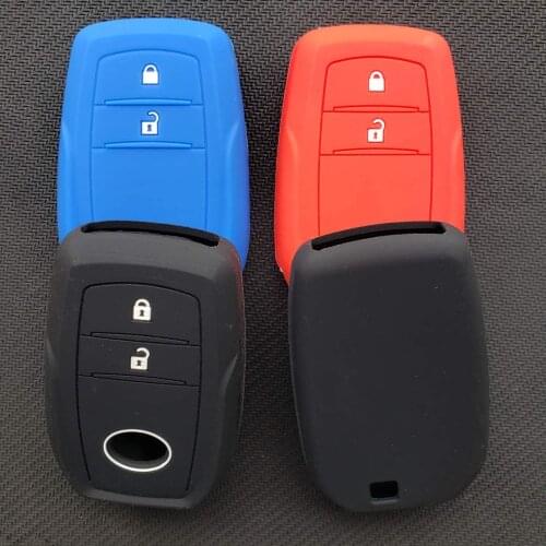 Silica Gel Remote Silicon Funda Holder For Toyota Key Verso Innova Fortuner ZELAS RAV4 HighLander 2 Button Keyless Silicon Cover