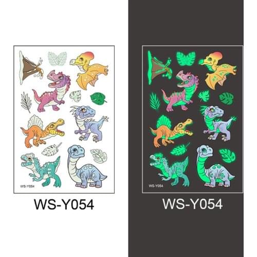 Luminous Temporary Stickers Waterproof Cartoon Stickers For Children Party Favors Stickers наклейки стикеры Fake Tattoo Sticker