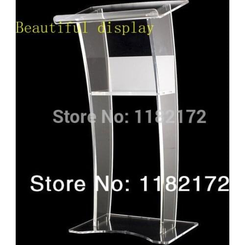 Unique design acrylic lectern podium/acrylic podium pulpit lectern free shiping