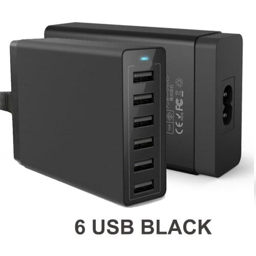 50W 6 USB QC3.0 Fast Charger Universal Portable Charging Station Multi USB Charger For iPhone 11 12 Huawei mate phones charger