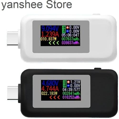 Kws-1902c color C type, USB tester, current and voltage monitor, power meter, battery pack, charger