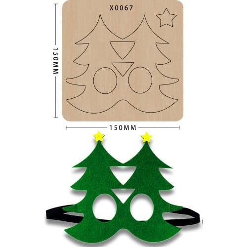 Diy die cut wooden dies Heating leather stamp Making Decor Christmas metal cutting dies tree Suitable for big shot machines