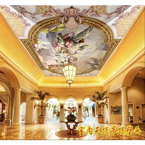 Xuesu High definition European ceiling condole top wallpaper custom mural 8D waterproof wall cloth