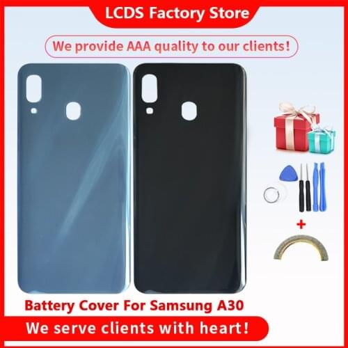 Battery Back Cover For Samsung A30 Battery Cover Back Case For Samsung A30 Back Cover Housing + Cameca Lens