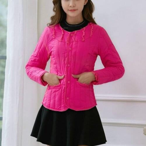 Ultra Light Duck Down Jackets White Autumn Winter Women 2021 S-2XL Buttons Outwears Long Sleeve Slim Short Home Warm Cotton Coat