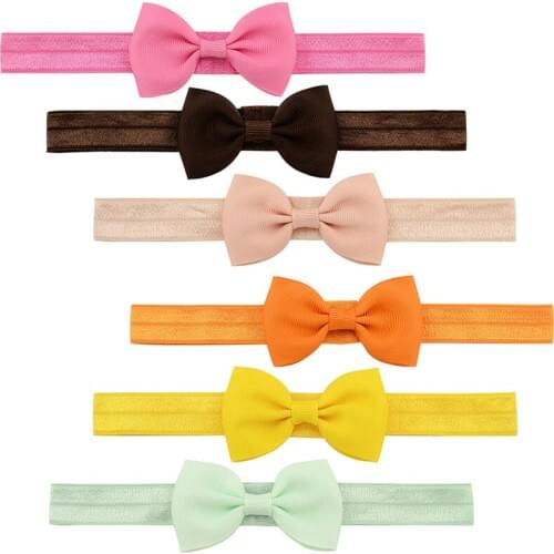10Pcs Kids Girls Bowknot Headband Elastic Hairband Hair Accessories Multicolor NEW
