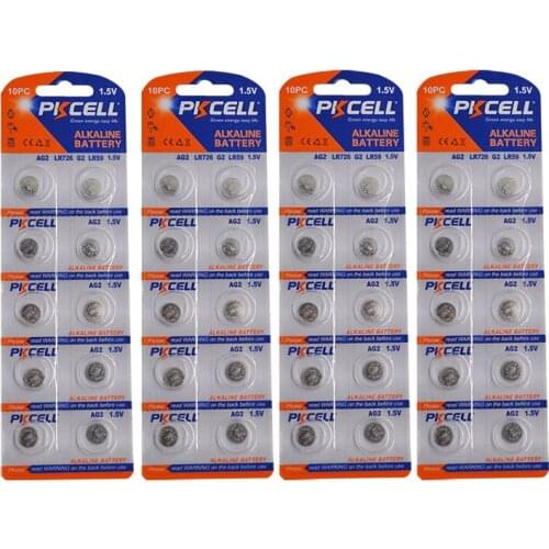 40Pcs/4Card AG2 1.5V 396 SR726SW SR59 726 LR59 0% Mercury Button Batteries For bullets eggs watches calculators remote control