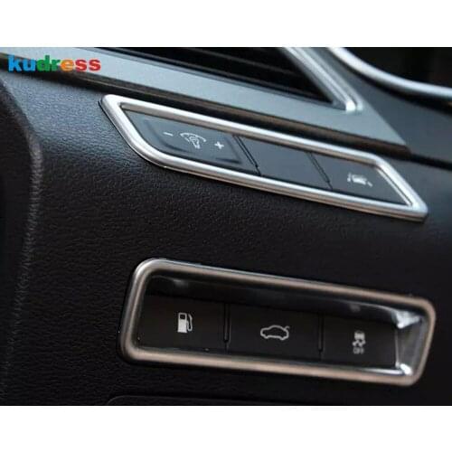 Car Interior Accessories For Hyundai Sonata 2015 2016 ABS Matte Headlight Switch Panel Decoration Frame Cover Trim LHD