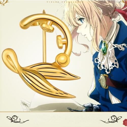 Anime Violet Evergarden Brooch S925 Silver Badge Cosplay Golden Badges Brooch Props Costume Accessories Fans Gifts