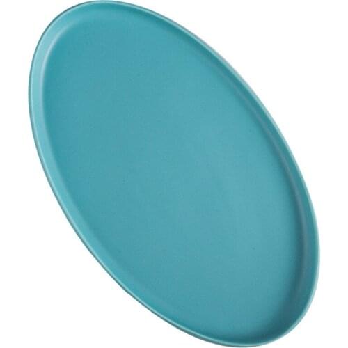 Large Serving Platters - 12/14 Inches Oval Serving Plates, Color Porcelain Platters Oven Safe, Dinner Plates Serving Dishes