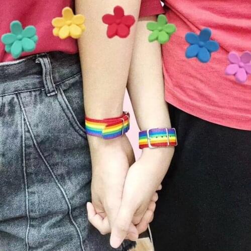 Couples Rainbow Bracelet Adjustable Women Girls Wristband Strap Colorful Bracelets Holiday Valentine Gifts Friendship Jewelry
