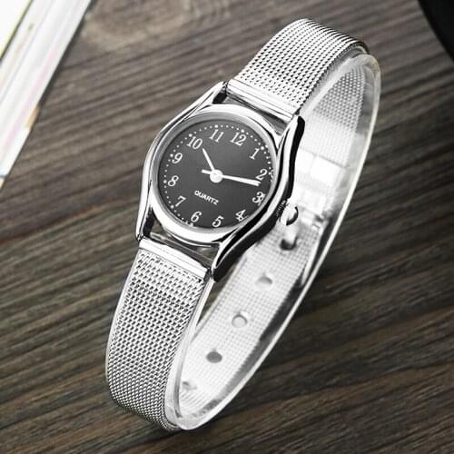 Fashion Women Watches Casual Ladies Watches Womage Stainless Steel Mesh Band Quartz Watches Small Watches Women Reloj Mujer