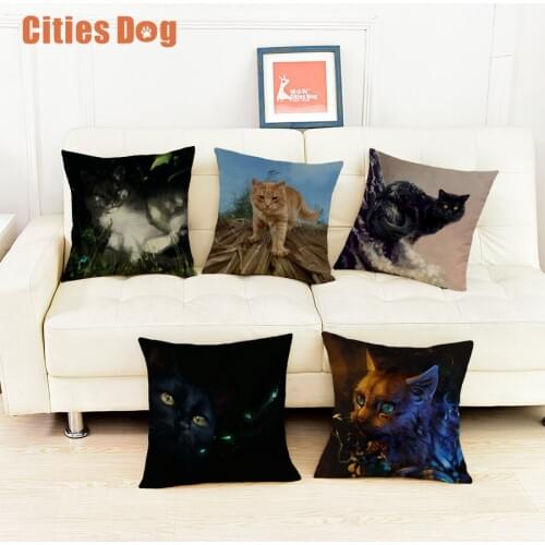 Animal Cat pillow covers decorative cushion covers for sofa pillow case Painted art cat throw pillowcase pillow cases home decor