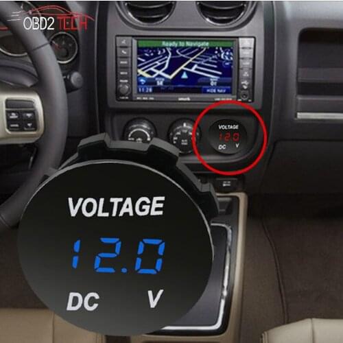 DC 12V-24V Digital Panel Voltmeter Voltage Meter Tester Led Display For Car Auto Motorcycle Boat ATV Truck Refit Accessories