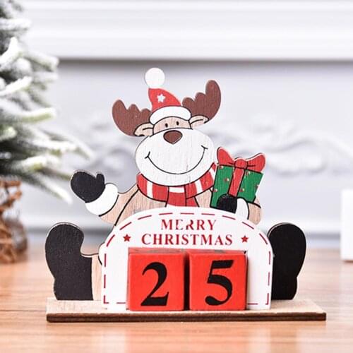 Colored Drawing DIY Cartoon Adjustable Christmas Calendar Display Mold Ornament Kids Gift