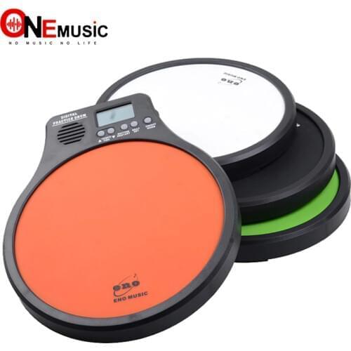 ENO Digital Drumming Practice Drum Pad With Metronome 3 in 1 For Drummer Black Metronomer Electronic Practise Pad