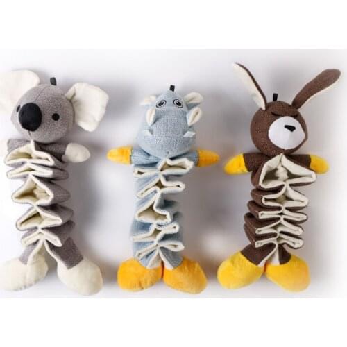 Hot Sale New Plush Toys Pet Dog Cartoon Linen Plush Toys Spring Leak Food Plush Hippo Kangaroo Koala Cotton Linen Doll