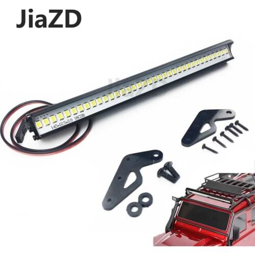 Jiazd Metal roof LED light bar for 1:10 Trx4 Trx-4 SCX10 90027 SCX10 II 90046 D90 RC cars with 36 LED lights RC Car Accessories