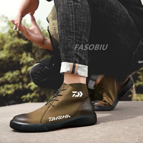 New Daiwa Mens Outdoor Sports Fishing Martin Boots Waterproof Keep Warm Mountaineering Fishing Shoes SIZE 38-47