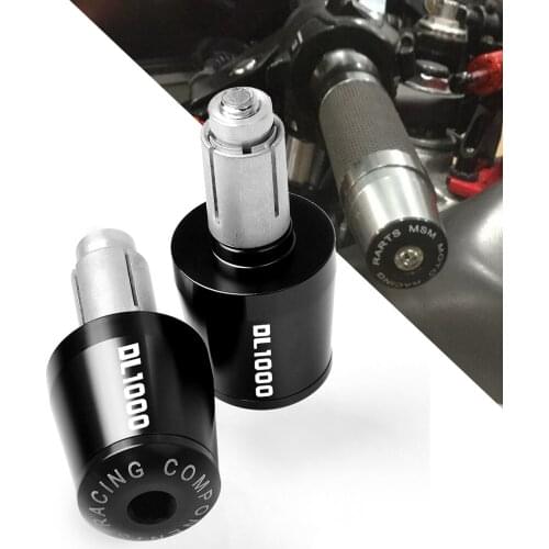 7/8" 22mm Motorcycle Hand Bar Ends CNC Aluminum Alloy Grips End Plug Slider For Suzuki DL1000 V-STROM DL1000/V-STROM 2002-2016