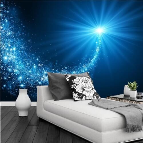 Custom Snowflake sky zenith mural,hotel restaurant ktv bar wallpaper,living room sofa TV wall bedroom wallpaper modern 3d