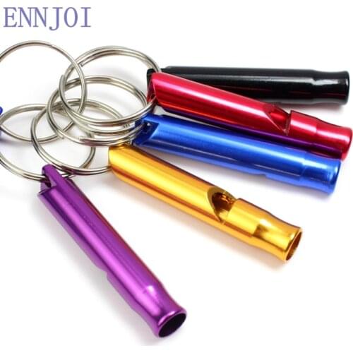 Delicate mini Aluminum Alloy lifesaving whistle for outdoor safety portable classic sports referee loud whistle