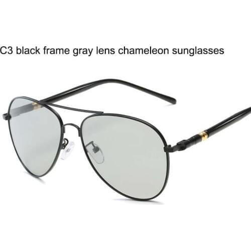 Reggaeon Polarized Chameleon Sunglasses Men women high quality uv400 Anti Glare Driving Photochromic sun Glasses BOX