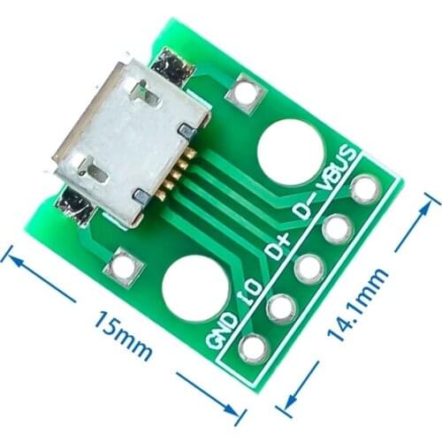 10pcs MICRO USB to Dip mother seat Type B Mike 5p patch is directly inserted into the adapter board, and the mother head has bee