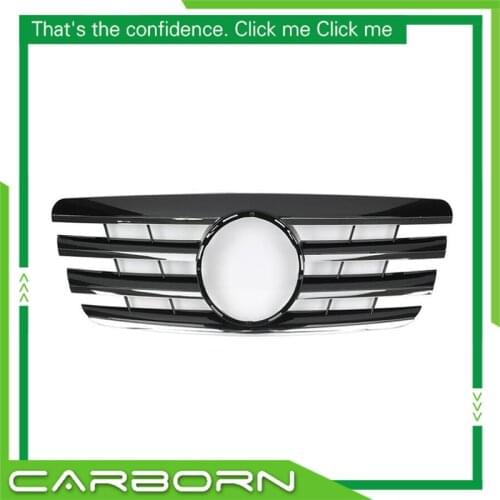 For-Mercedes-Benz E-class W210 2000-2002 with Emblem CL Style black/flat black/all black/silver/chrome Front Racing Grille