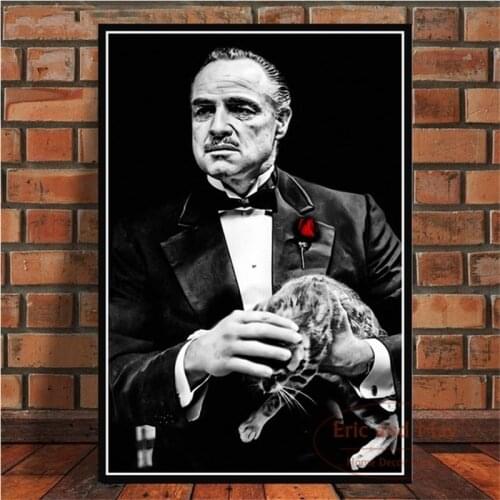 Posters and Prints The Godfather Movie Marlon Brando Al Pacino Poster Wall Art Picture Canvas Painting for Room Home Decor