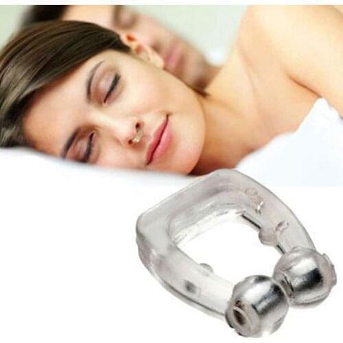 Mini Portable Snore Stopper Round Box Anti-snoring Silicone Nose Clip Magnetic Stop Snoring Nose Clip Sleeping Device