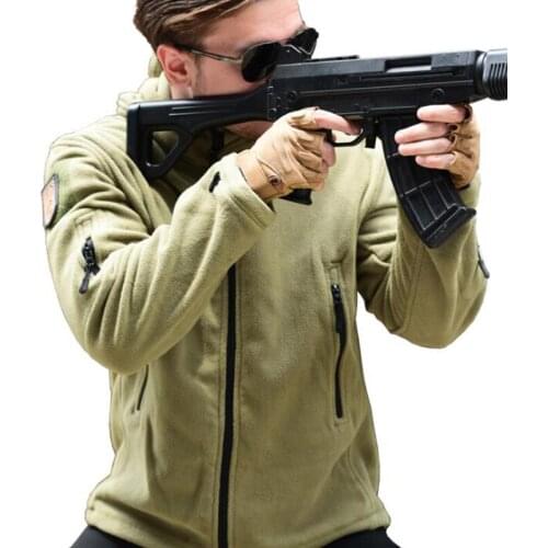 Hooded Tactical Softshell Polar Fleece Jacket Hunting Clothes Unisex Thermal Outdoor Sport Windbreaker Hiking Camping Coat