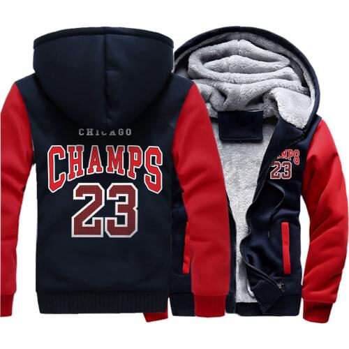 Men Hoodies 23 Thick Jacket 2019 Winter Sweatshirts Raglan Mens Streetwear Coat Thick Jacket Hip Hop Hoodies Harajuku