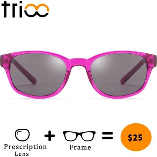 TRIOO Teenager Photochromic Myopia Glasses Children Polarized Prescription Sunglasses Graduate Reading Oculos de grau feminino