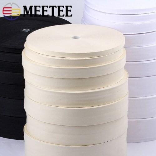 90Meters 10/15/20/25/30/35/40/50mm Cotton Webbings High Tenacity Bag Belt Lable Ribbons Sewing Tape Bias Binding DIY Crafts